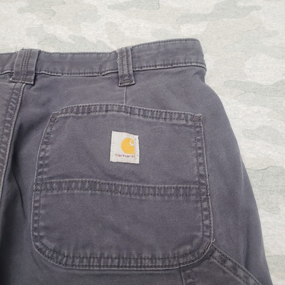 Carhartt Pants Womens 4 Gray Pockets Loose Fit Workwear - Picture 14 of 15